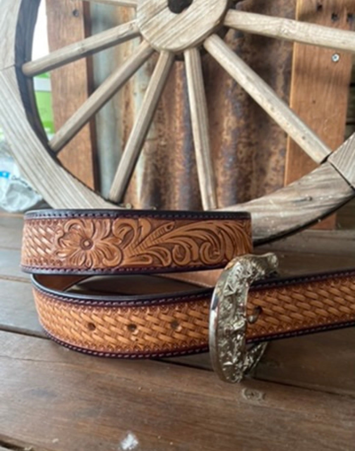 Rustic Ranch Basketweave Belt