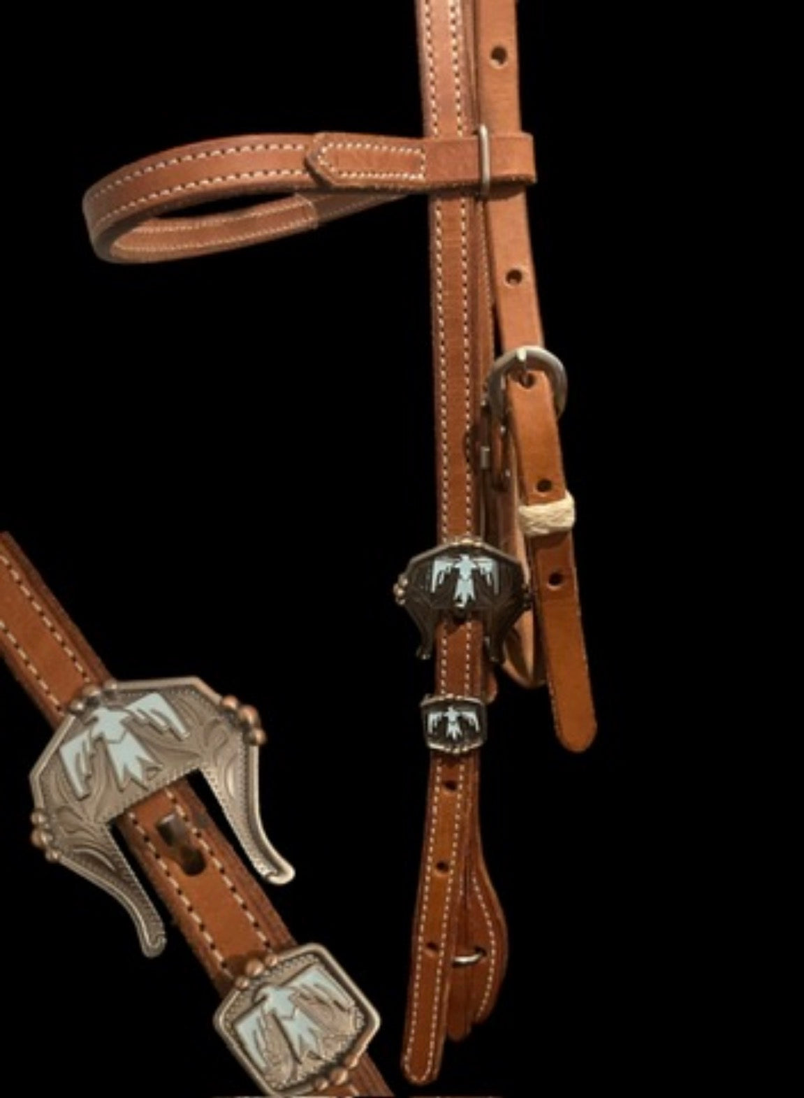 🦬 Thunderbird Concho Leather Bridle 🦬