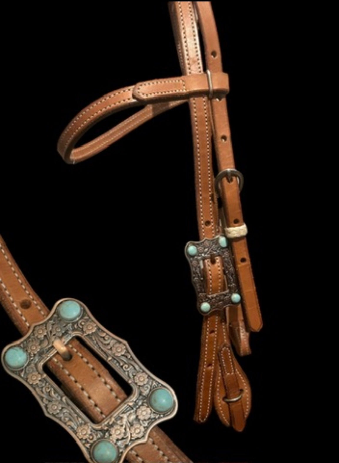 💎 Turquoise Concho Leather Bridle 💎