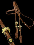 🌼 Gold Floral Concho Leather Bridle 🌼