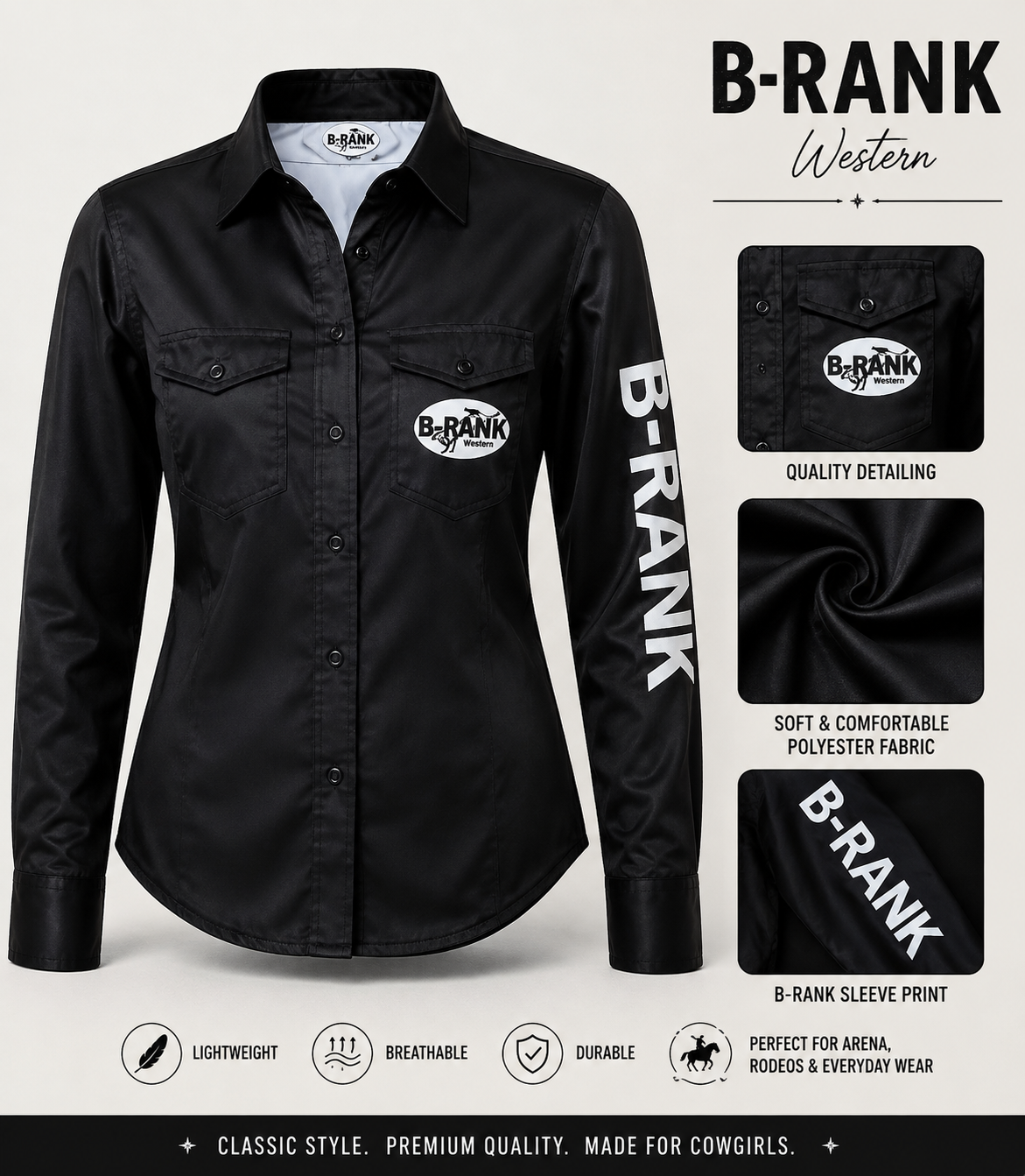 🖤 B-RANK WESTERN SILK BUTTON-UP 🖤