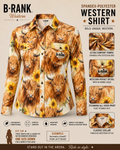 🐂🌻 HIGHLAND COW & SUNFLOWER WESTERN SHIRT 🌻🐂